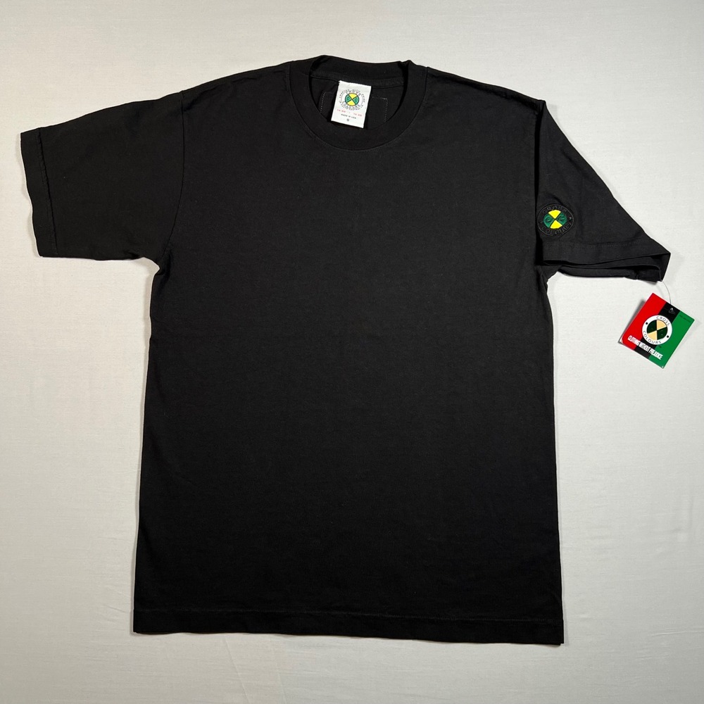 Cross Colours Mens Black Short Sleeve T-Shirt Streetwear Made in USA Size S